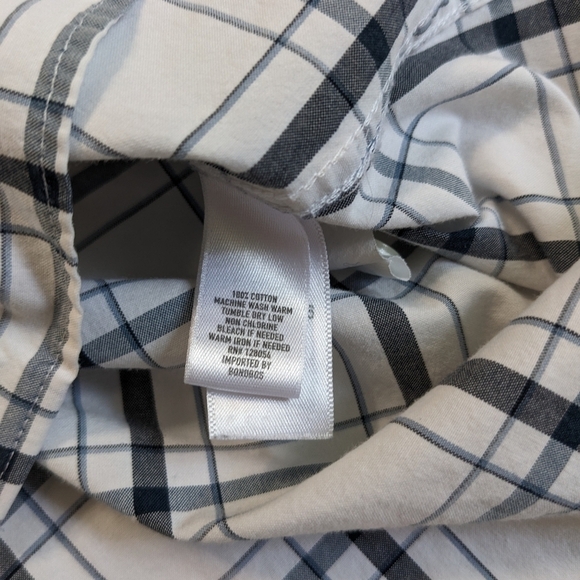 Bonobos Slim Fit Plaid Button Up Shirt Mens XXL White Blue Long Sleeve - Picture 3 of 4